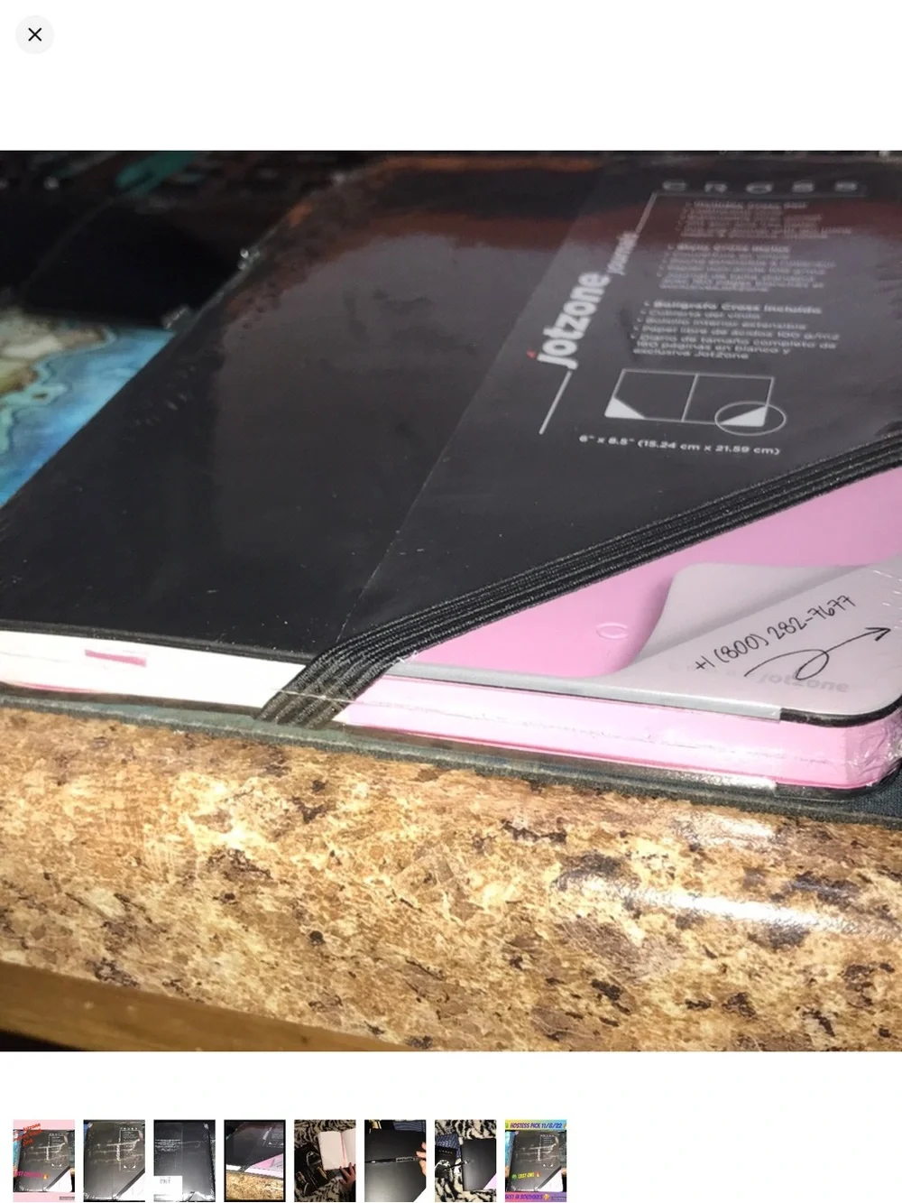 Cross Jotzone Medium Journal - Black with Pink Accent with pen New sealed